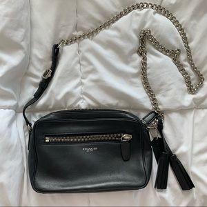 Coach crossbody -black leather- perfect condition